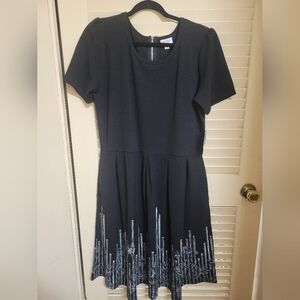 Lularoe Amelia Black bottom dipped